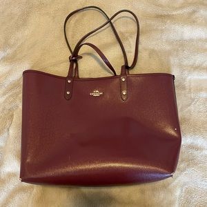 Coach Burgundy Tote Bag